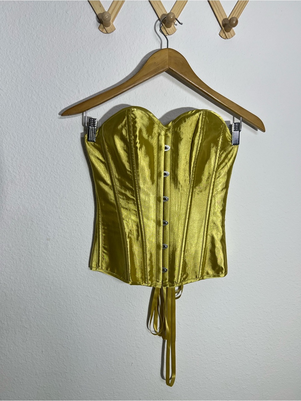 NO BRAND • Renaissance overbust satin corset top with front hook closures